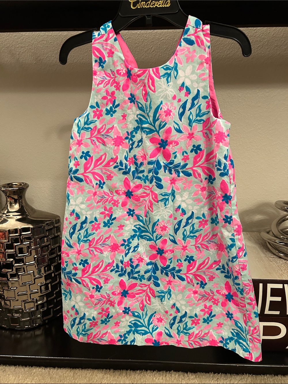 Girls Tommy Bahama Floral Pink & Blue Sleeveless Dress Size 5T